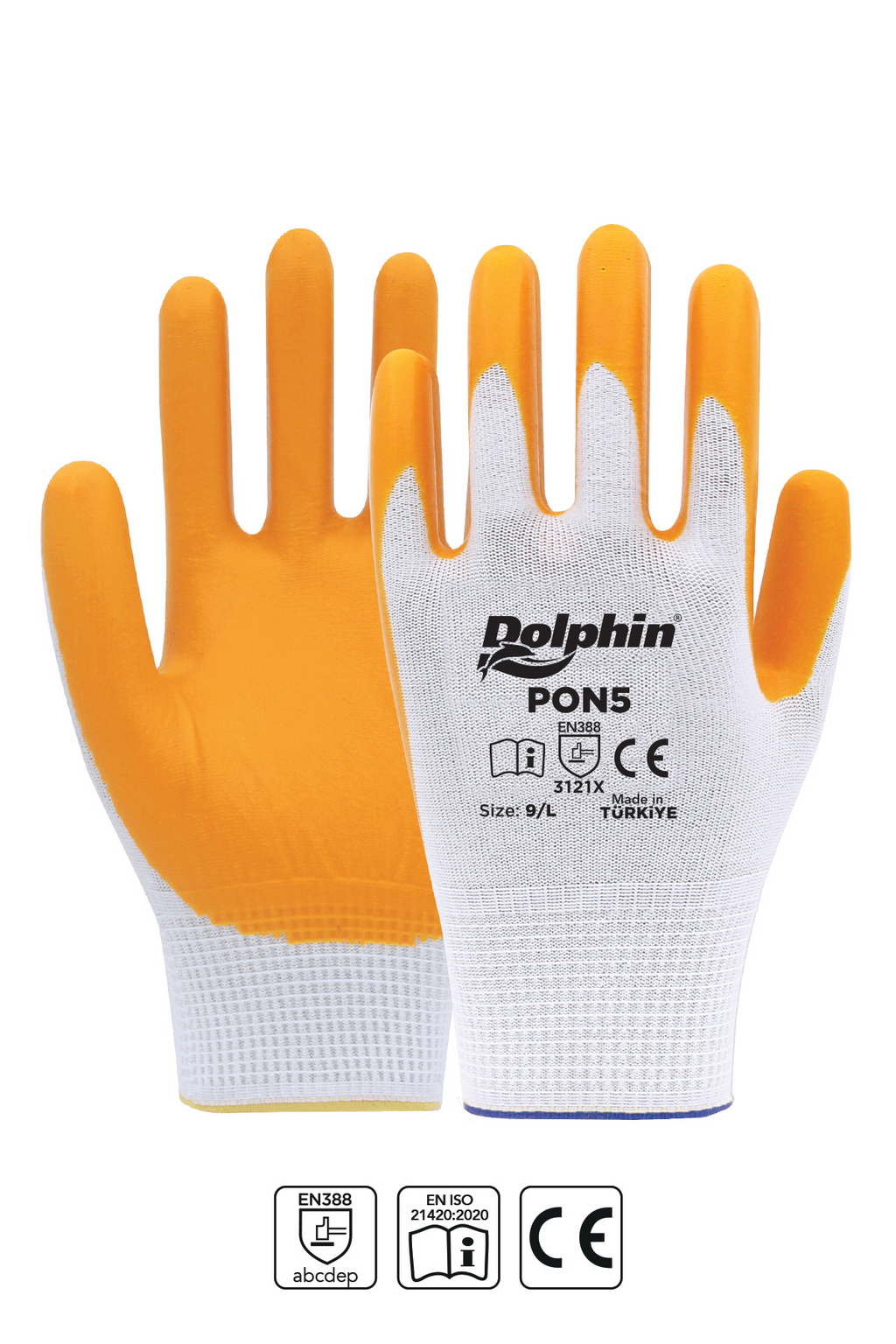 Dolphin PON5 Polyester Örme Nitril Eldiven