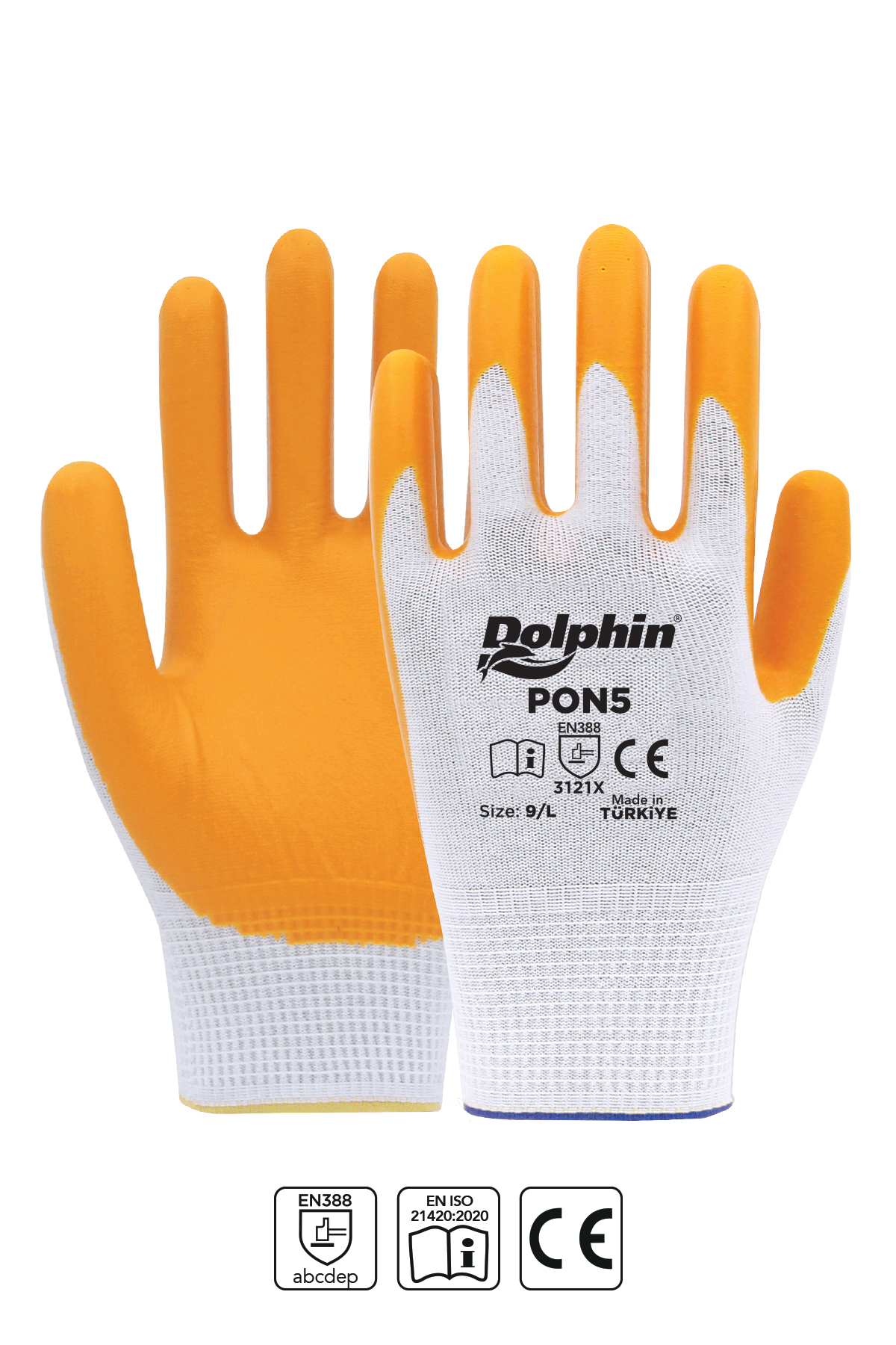 Dolphin PON5 Polyester Örme Nitril Eldiven