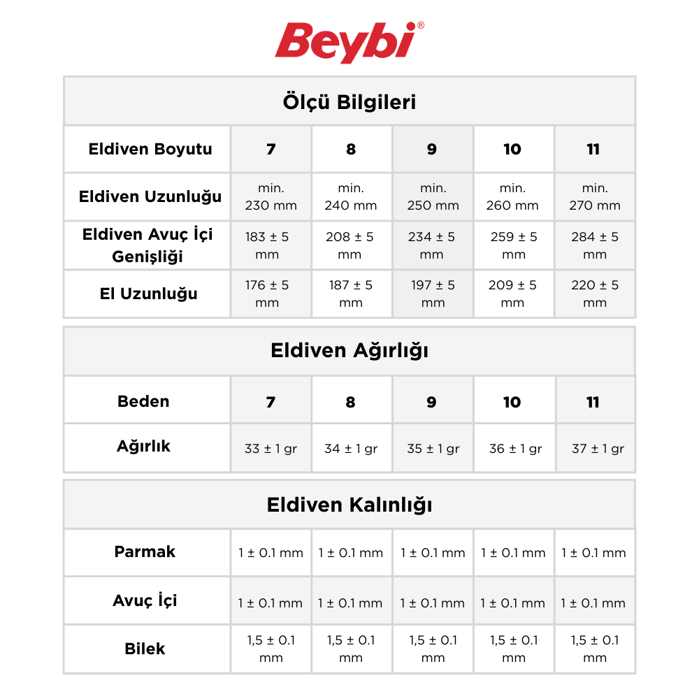 Beybi PN2 Polyester Örme Nitril Eldiven