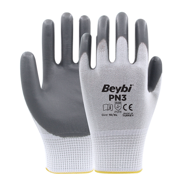 Beybi PN3 Polyester Örme Nitril Eldiven