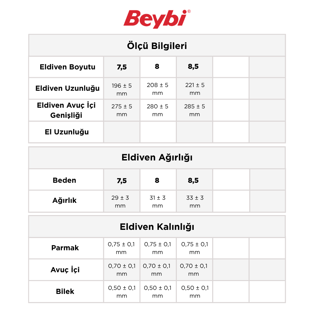 Beybi Karmelita Temizlik Eldiveni