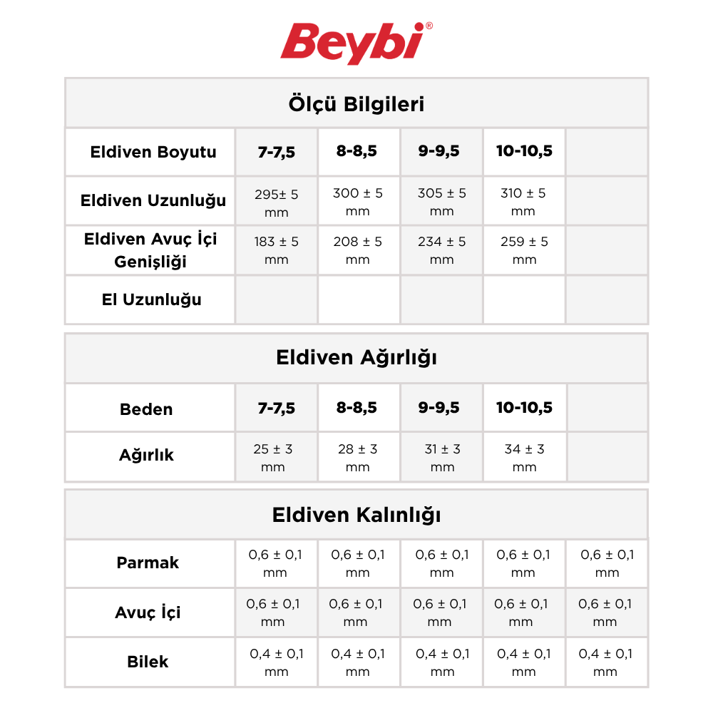 Beybi Ekonomik Temizlik Eldiveni