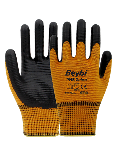 Beybi PN5 Zebra Polyester Örme Nitril