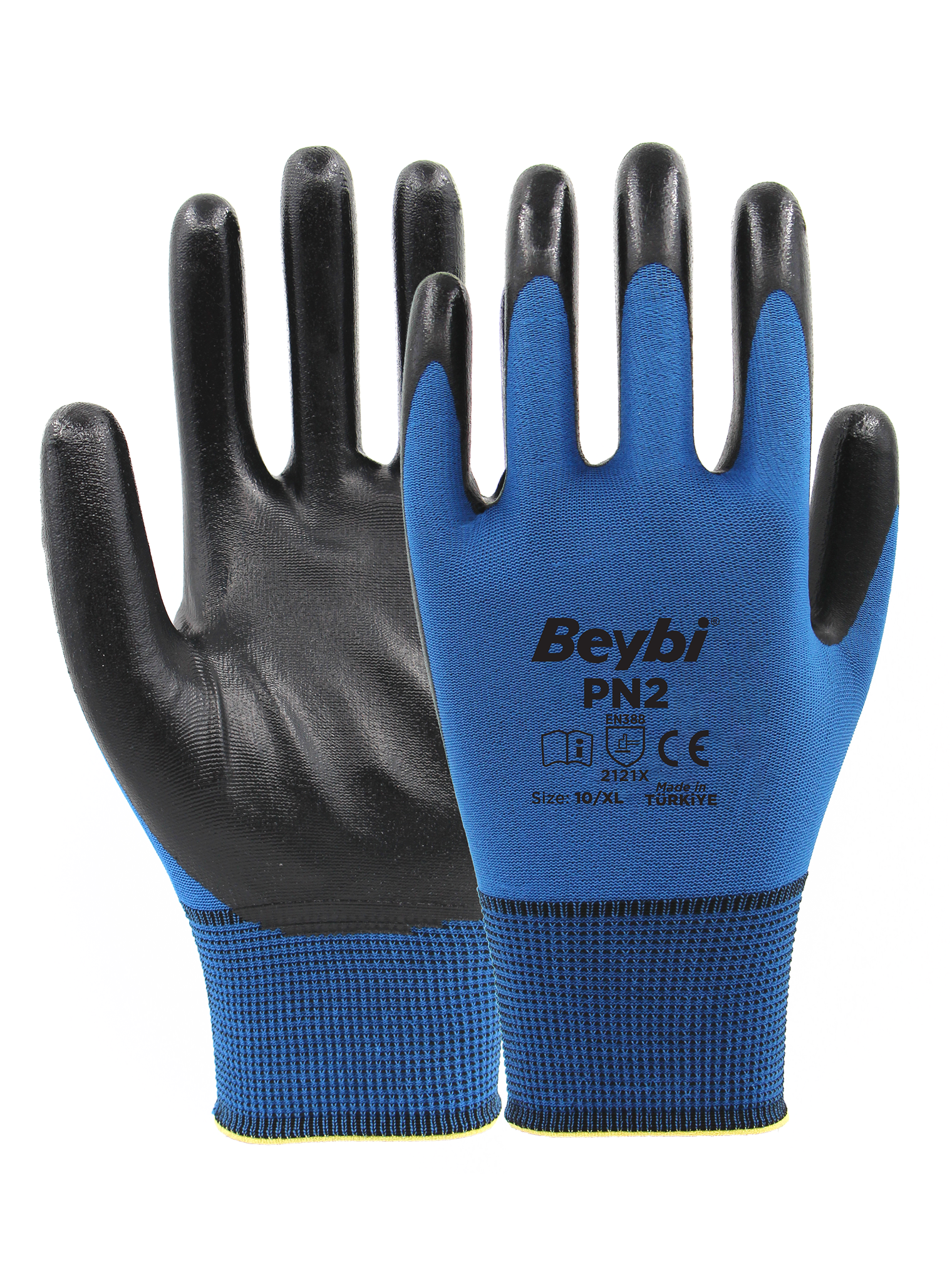 Beybi PN2 Polyester Örme Nitril Eldiven
