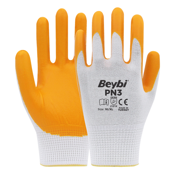 Beybi PN3 Polyester Örme Nitril Eldiven
