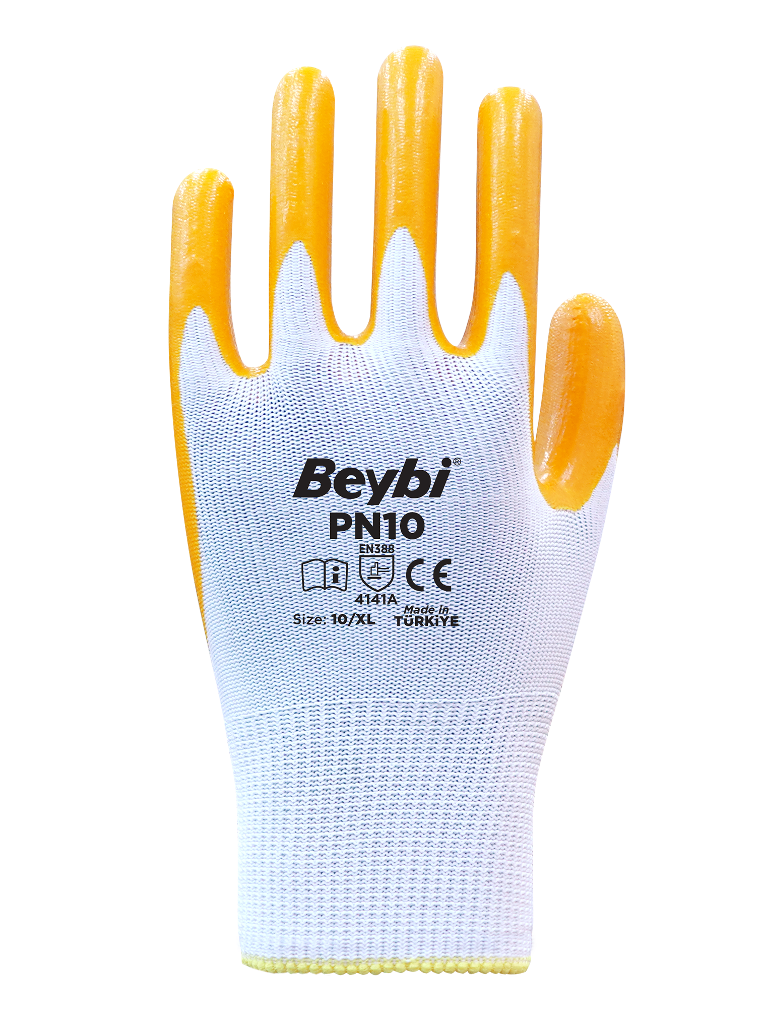 Beybi PN10 Polyester Örme Nitril İş Eldiveni 1/2 Kaplamalı Ürün ikincil görseli