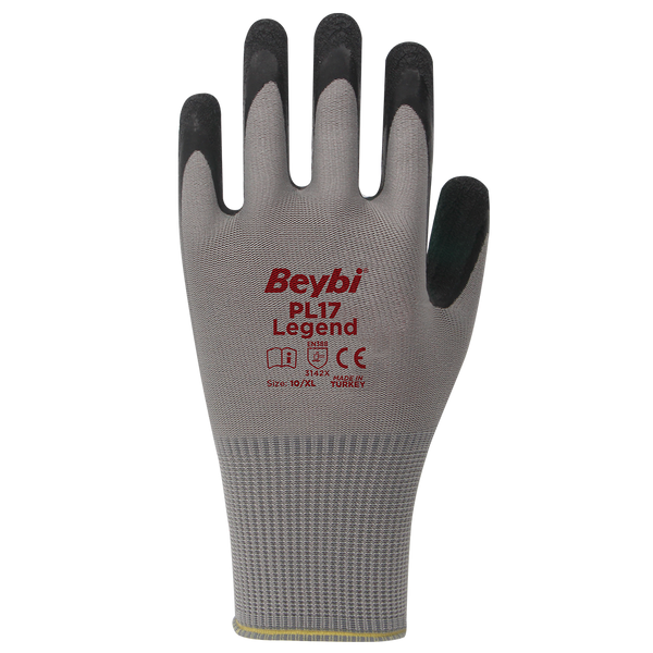 Beybi PL17 Legend Polyester Örme Lateks Eldiven