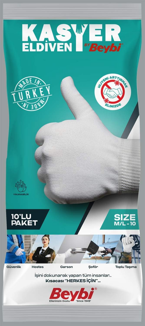 Beybi Kasyer Yıkanabilir Polyester Eldiven