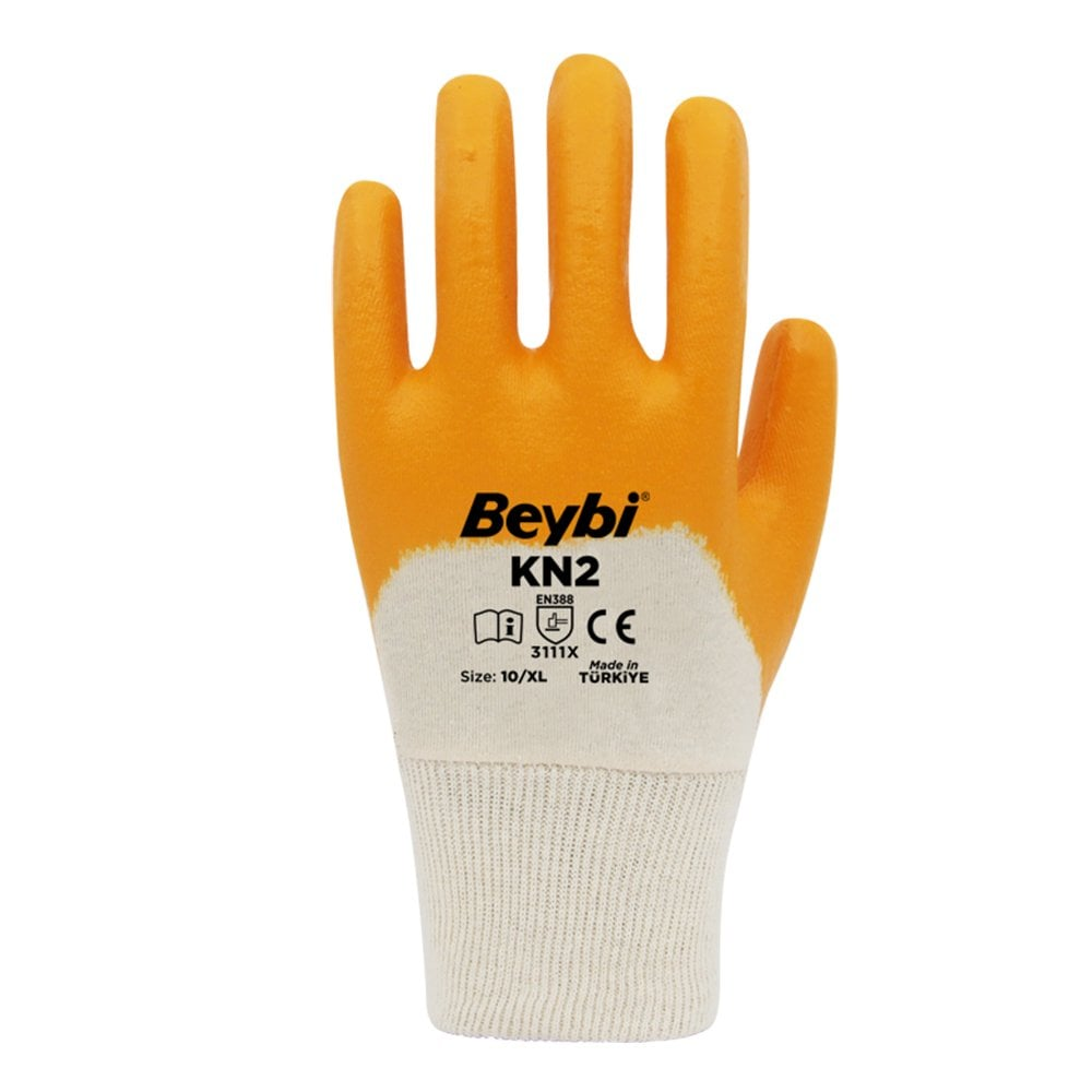 Beybi KN2 Pamuklu Tam Nitril Kaplı İş Eldiveni 1 Çift Adet Ürün ikincil görseli