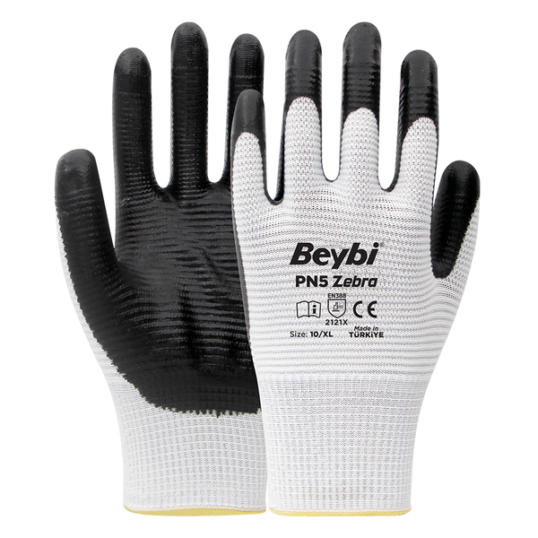 Beybi PN5 Zebra Polyester Örme Nitril