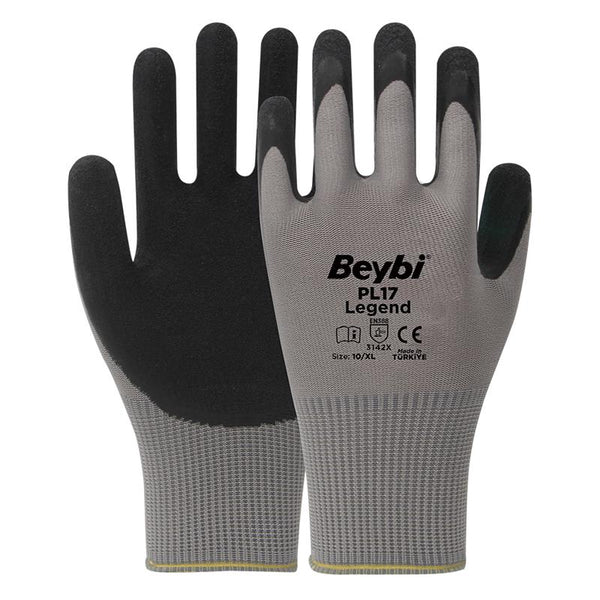 Beybi PU17 Legend Polyester Örme Poliüretan Eldiven