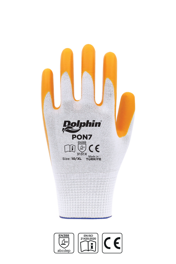 Dolphin PON7 Polyester Örme Nitril Eldiven