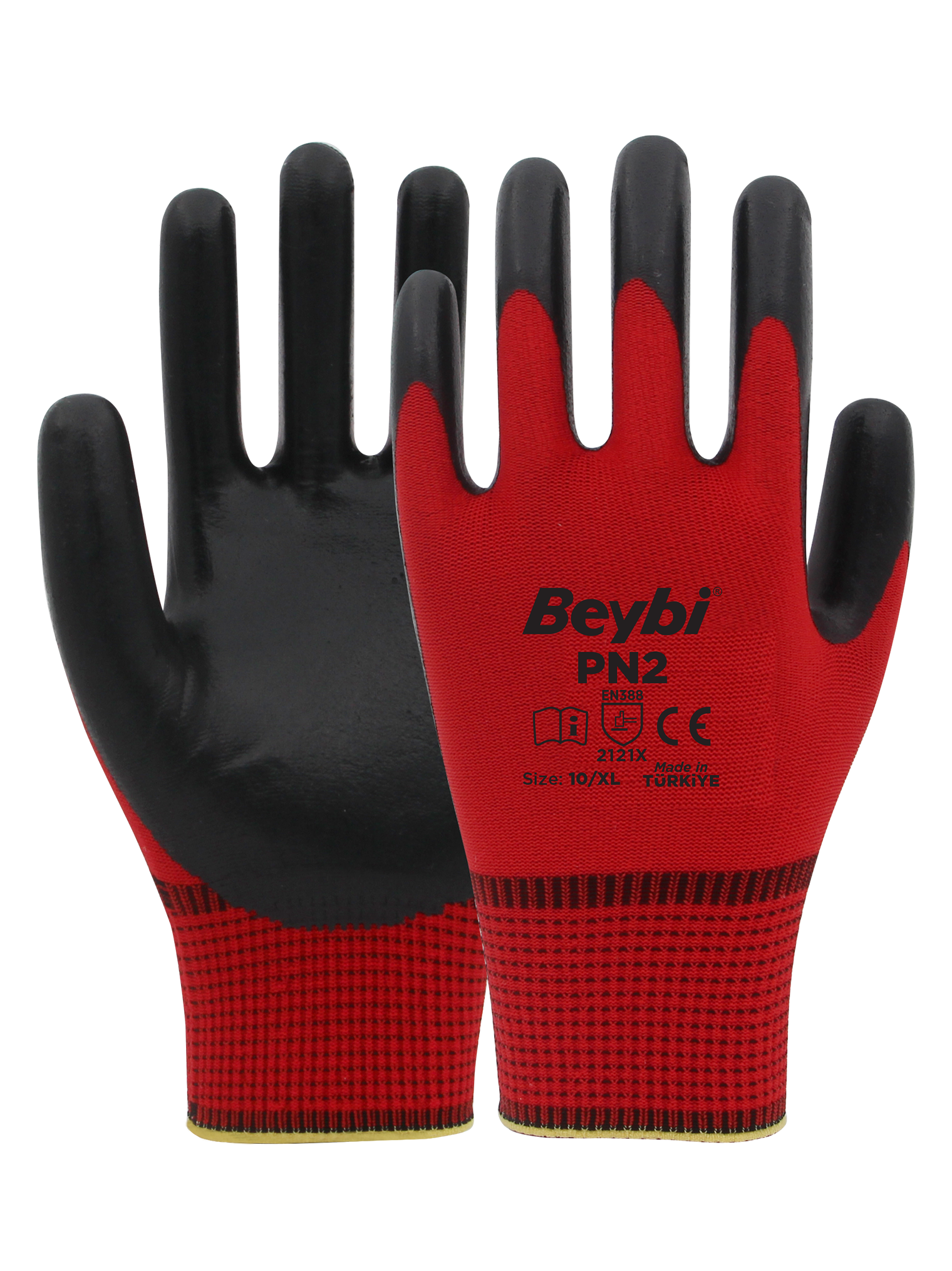 Beybi PN2 Polyester Örme Nitril Eldiven