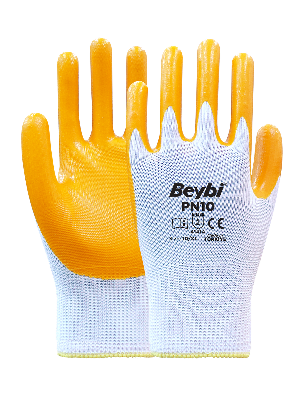 Beybi PN10 Polyester Örme Nitril Eldiven