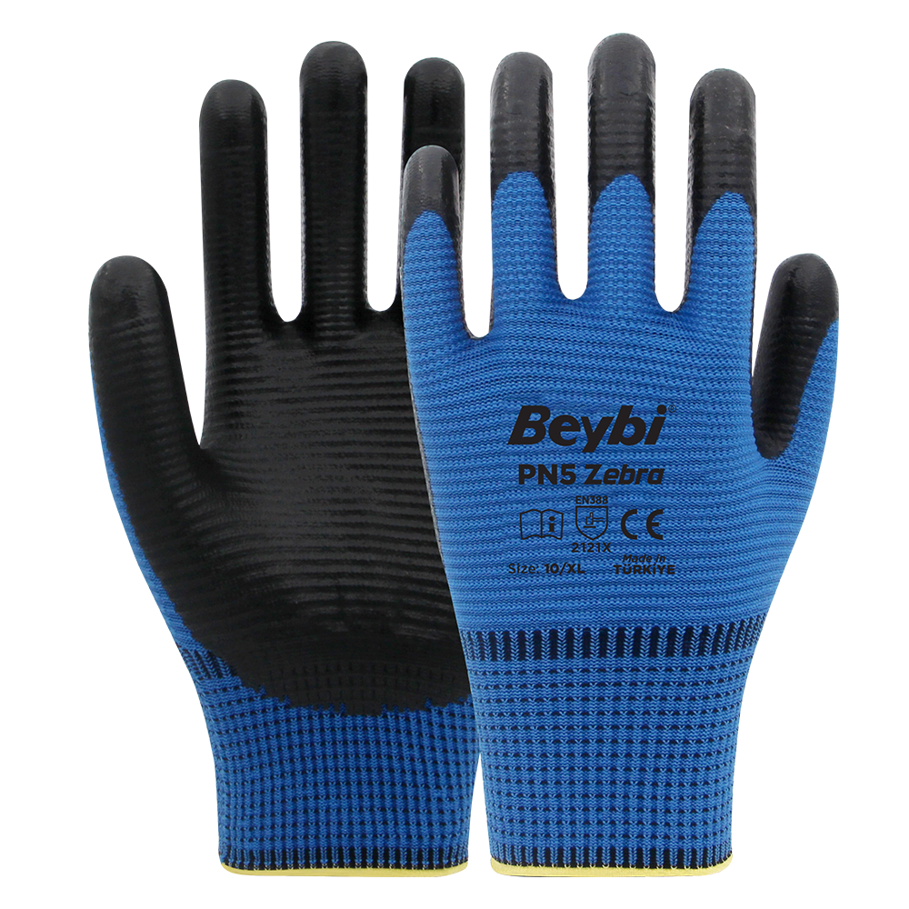 Beybi PN5 Zebra Polyester Örme Nitril