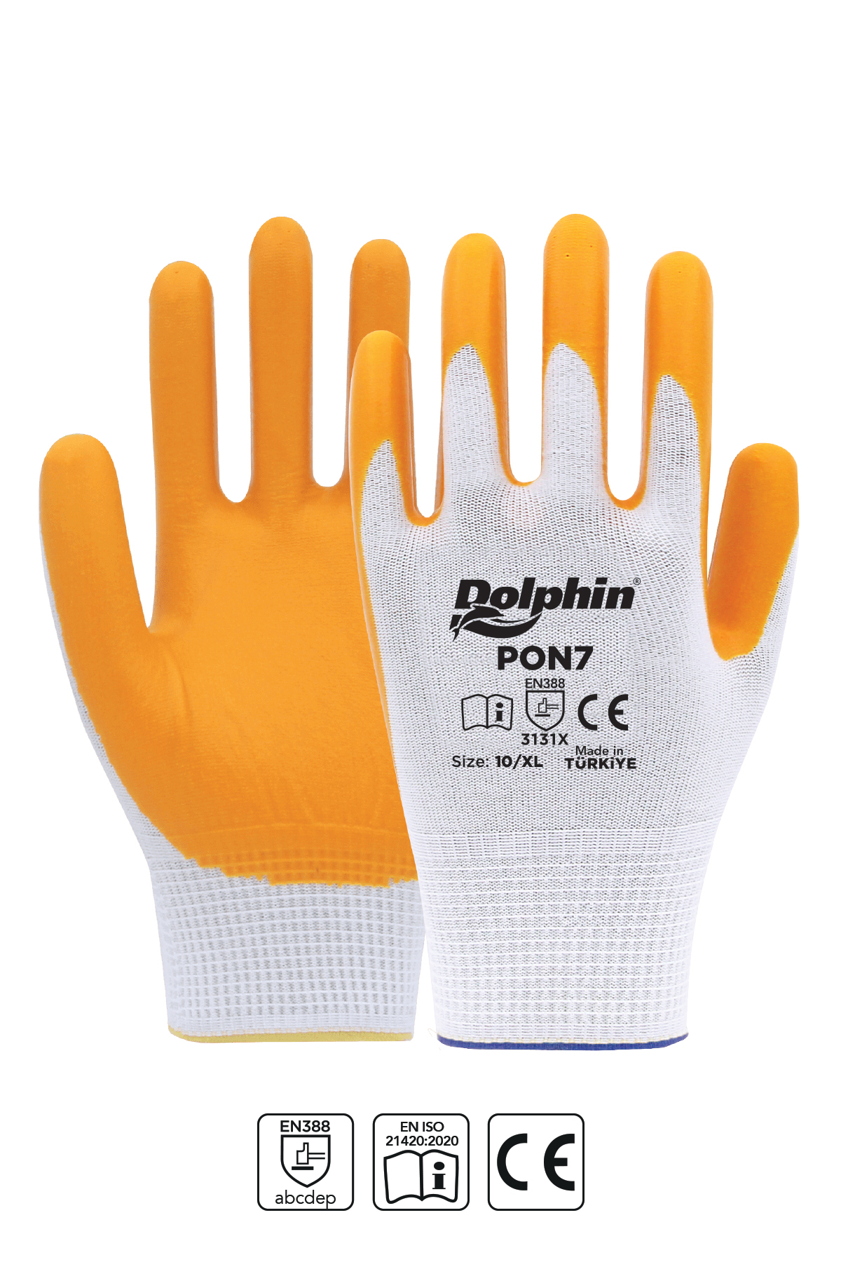 Dolphin PON7 Polyester Örme Nitril Eldiven