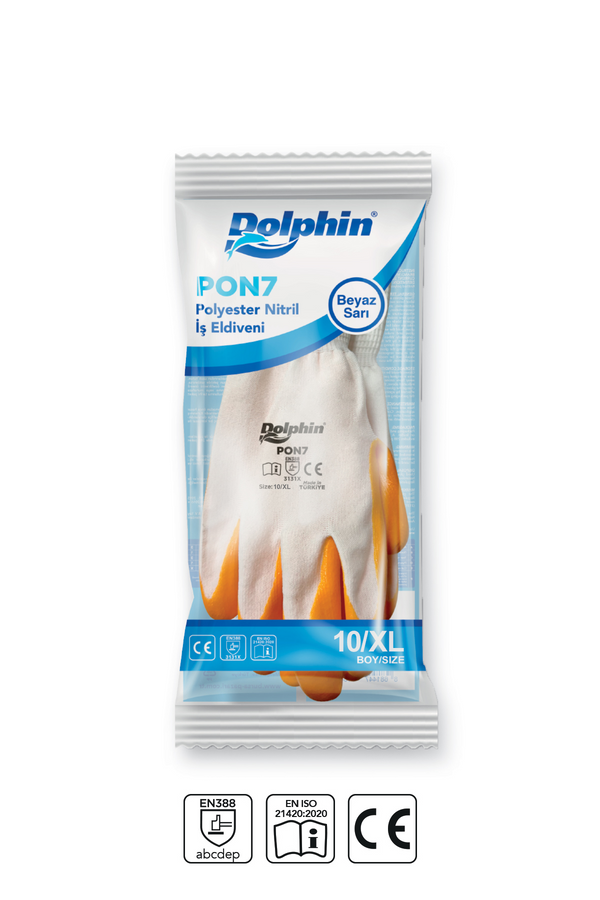 Dolphin PON7 Polyester Örme Nitril Eldiven