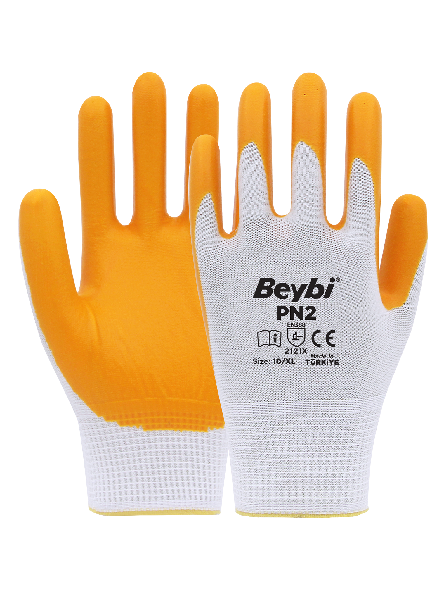 Beybi PN2 Polyester Örme Nitril İş Eldiveni 1/2 Kaplamalı Ürün ana görseli