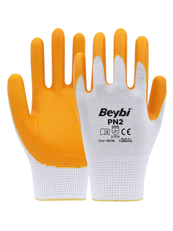 Beybi PN2 Polyester Örme Nitril Eldiven