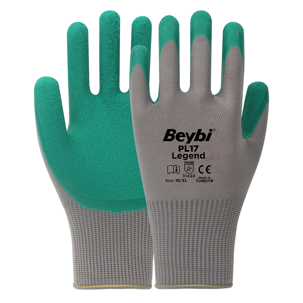 Beybi PU17 Legend Polyester Örme Poliüretan Eldiven