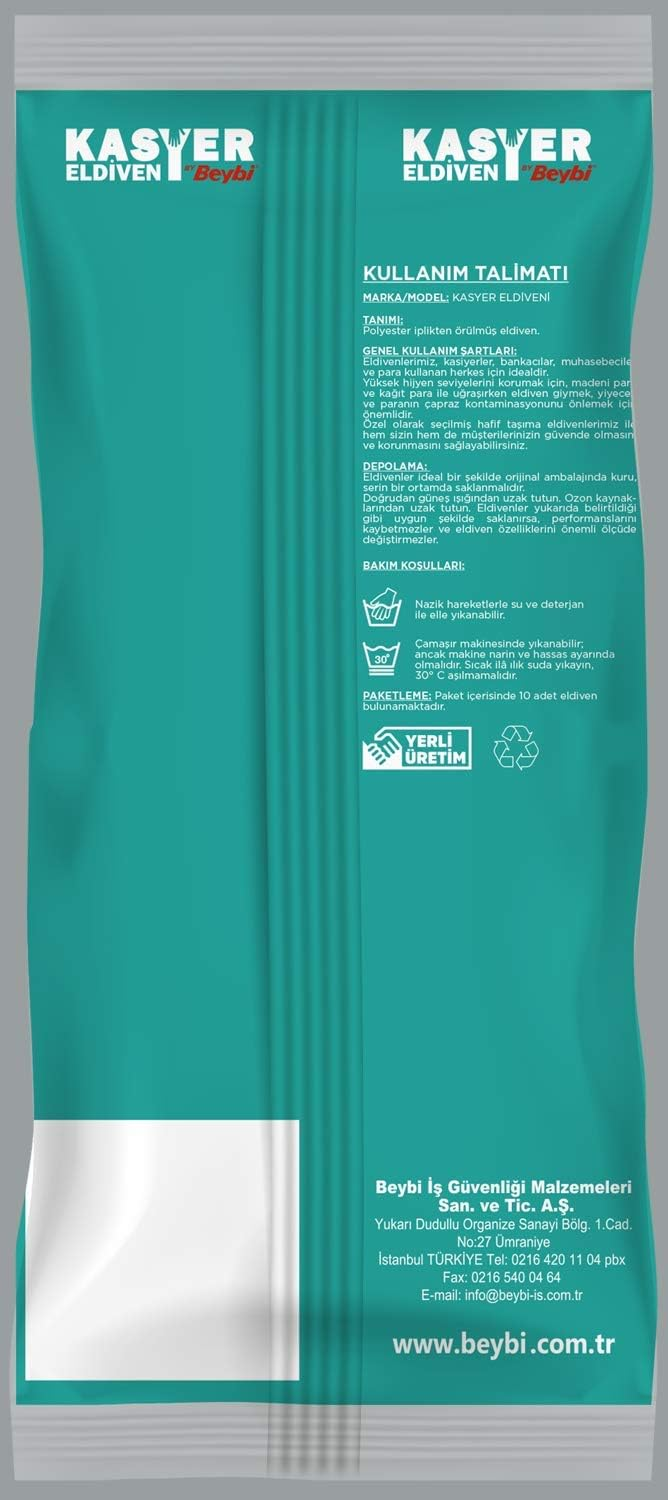 Beybi Kasyer Yıkanabilir Polyester Eldiven