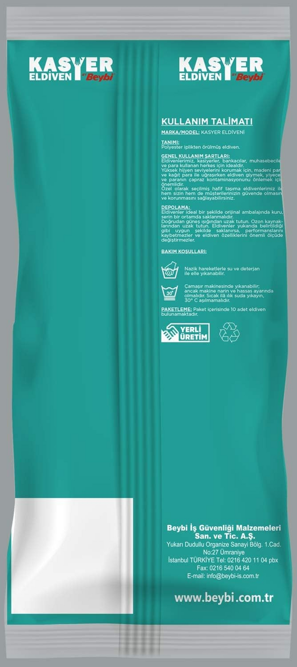Beybi Kasyer Yıkanabilir Polyester Eldiven