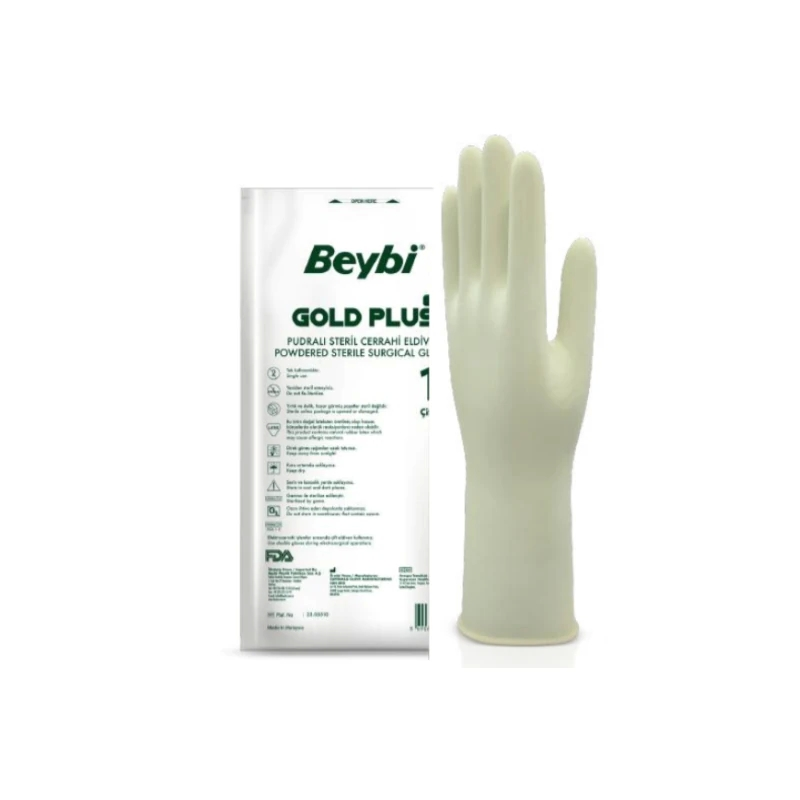 Beybi Gold Plus Steril Pudralı Cerrahi Eldiven