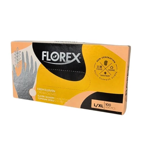 Florex Krem TPE Hijyen Eldiveni Pudrasız 100 Adet